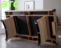 7Ft Foldable Design Billiard Pool Table Wood Colour Frame Free Accessories