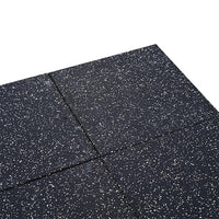 15mm thickness Black with white fleck Rubber GYM Flooring tiles mat