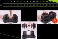 40KG Adjustable Dumbbell Home Gym Equipment Weight Fitness