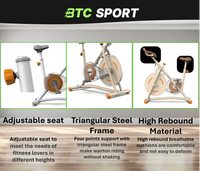 BTC SPORT Spin Bike Exercise Bike Flywheel Cycling Fitness Indoor Home Gym