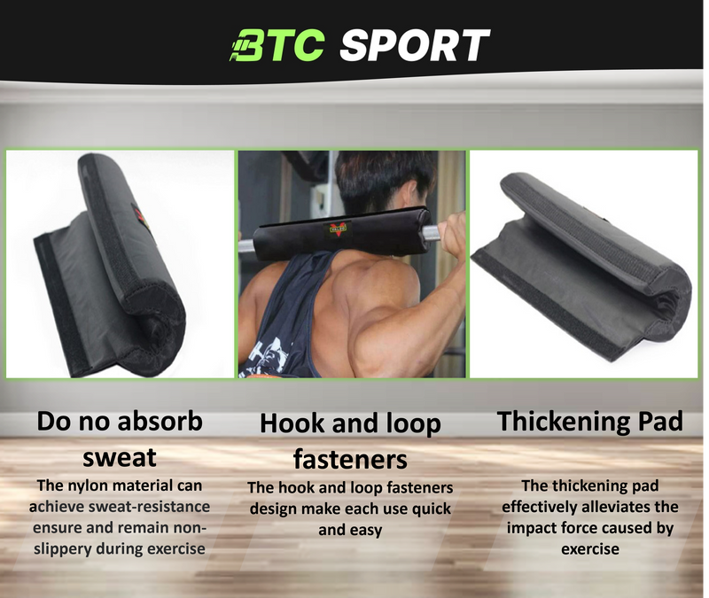 BTC SPORT Barbell Pad Fitness Gym Shoulder Weight Bar Weightlifting Support