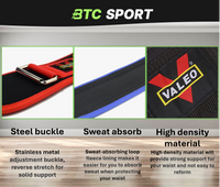 BTC SPORT Weightlifting Belt Gym Training Back Waist Support Lower Back Pain Fitness Power Lift