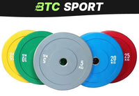 BTC Sport Colour Bumper Plates for Olympic Lifting and Deadlifts