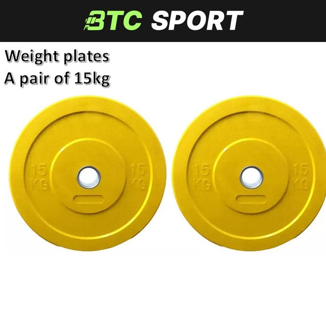 BTC Sport Colour Bumper Plates for Olympic Lifting and Deadlifts