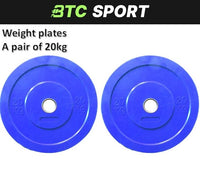 BTC Sport Colour Bumper Plates for Olympic Lifting and Deadlifts