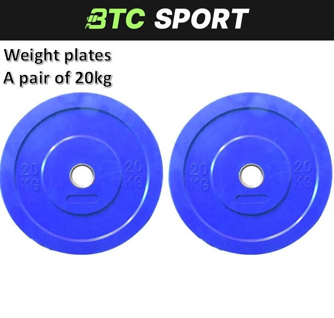 BTC Sport Colour Bumper Plates for Olympic Lifting and Deadlifts