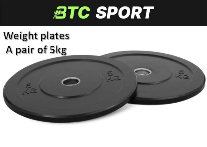 BTC 2X 5KG/10KG/15KG/20KG Barbell Weight Plates Standard Home Gym Press Fitness Exercise