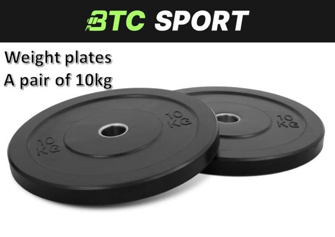 BTC 2X 5KG/10KG/15KG/20KG Barbell Weight Plates Standard Home Gym Press Fitness Exercise