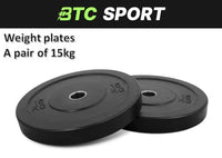 BTC 2X 5KG/10KG/15KG/20KG Barbell Weight Plates Standard Home Gym Press Fitness Exercise