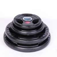 Rubber Tri-Grip Olympic Weight Plates Durable Design for Home & Commercial Gyms, 2.5kg, 5kg, 7.5kg, and 10kg Pairs